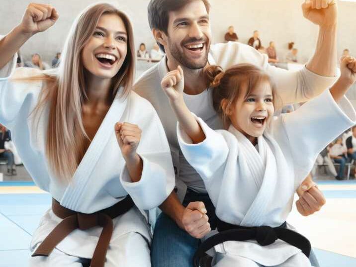 Parents Support Their Daughters in Judo