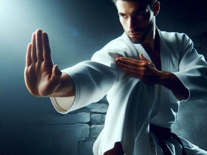  Martial artist executing precise techniques