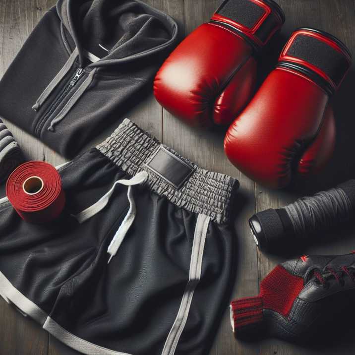Kickboxing Attire Essentials - Gloves, Hand Wraps, and Shorts