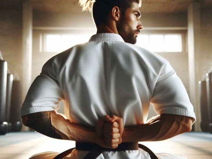 A group of individuals practicing Karate in a dojo