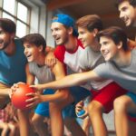 Kids playing dodgeball