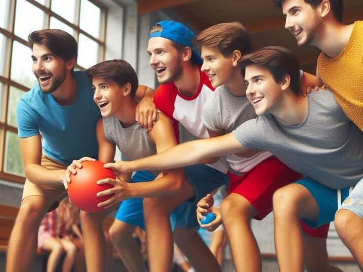 Kids playing dodgeball