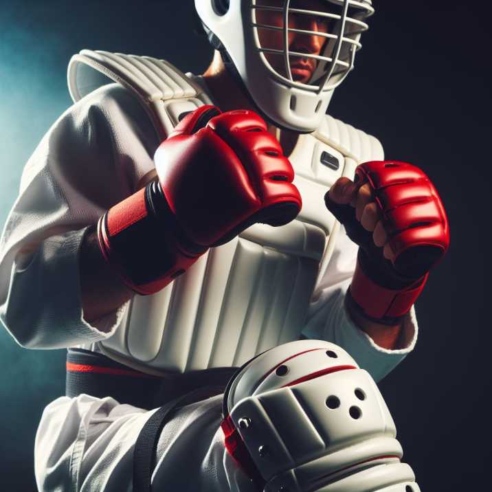 Practitioners wear protective gear during sparring to avoid Injuries in Karate.