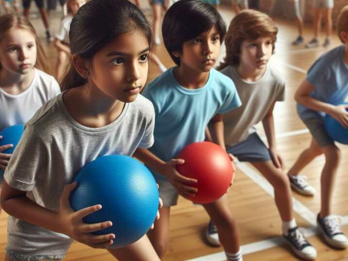 Dodgeball Players are in Action