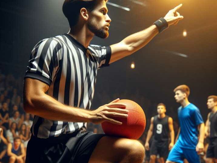  Role of the referee ensuring player safety in Dodgeball.