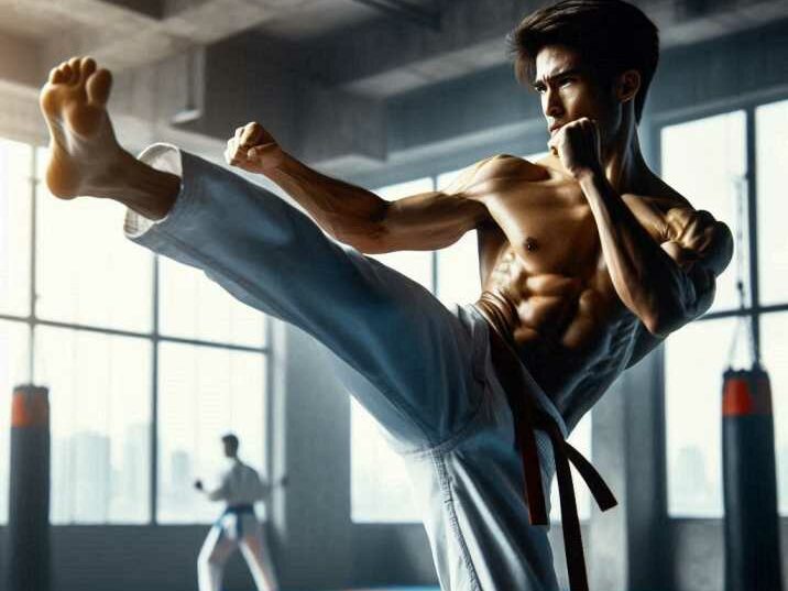 Young Martial Artist Practicing Techniques