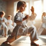 A young child practicing Karate, showcasing discipline and focus.