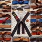 Display of old karate belts