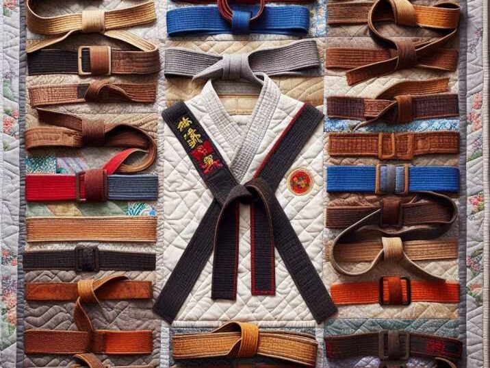 Display of old karate belts