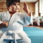 Overweight or Obese Children practicing Martial Arts training