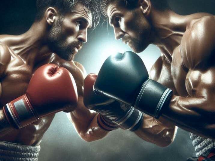 Intense Boxing Match