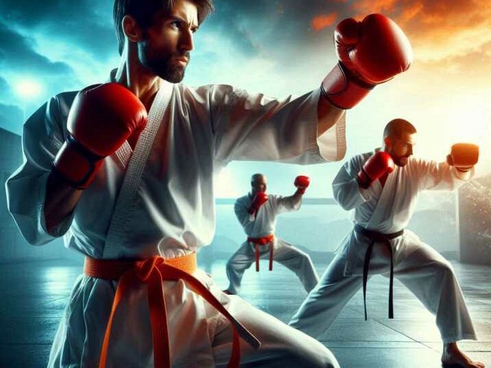 Karate and Kickboxing Masters in Action