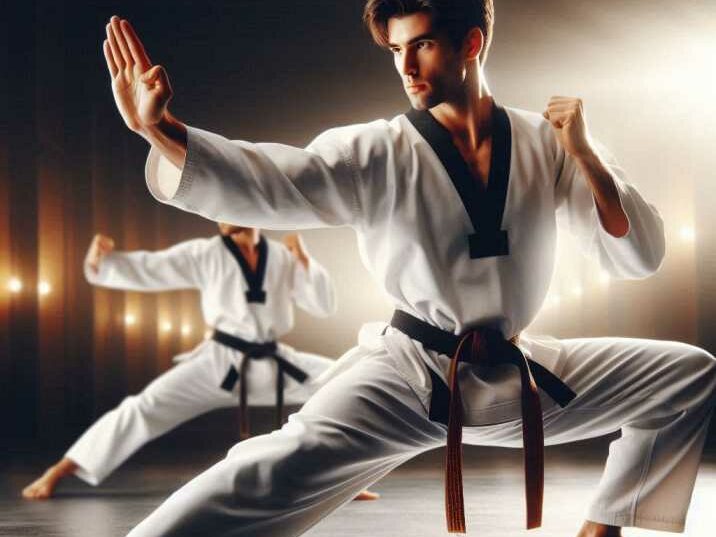 Practitioner performing a Taekwondo Poomsae