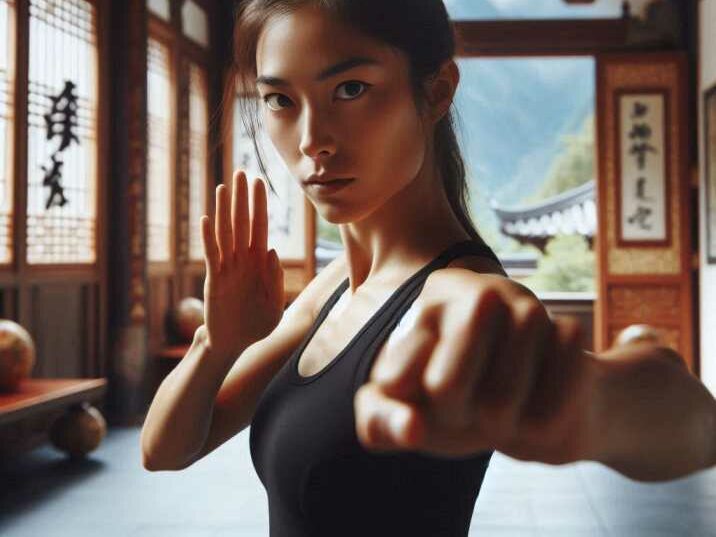 An artist demonstrating empty-hand techniques in Kali martial arts 