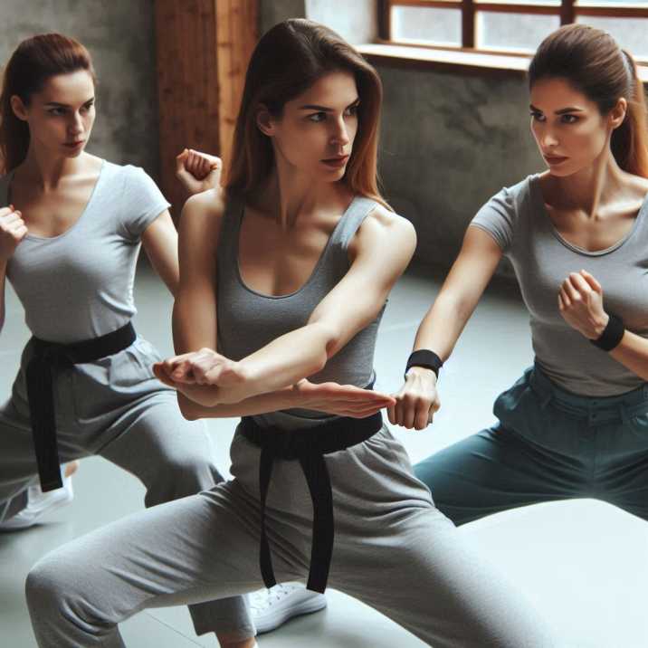 Woman practicing Krav Maga self-defense