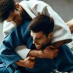 Two practitioner executing Tomoe-Nage Judo Sacrifice Throw