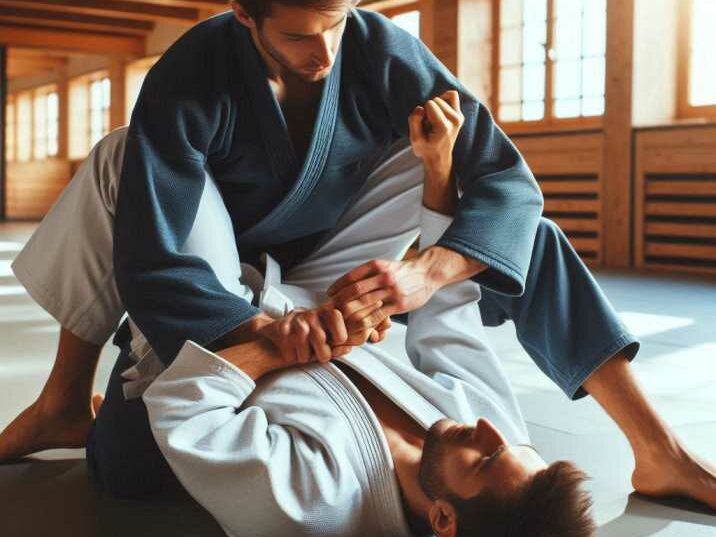 A practitioner performing Aiki Jujutsu Techniques