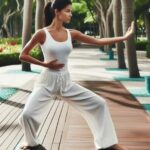 Person practicing Yang Style Tai Chi in a park