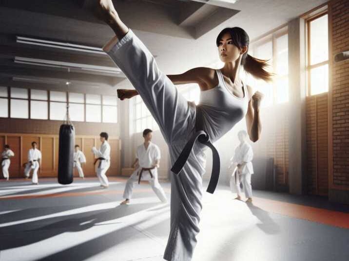 A student practicing Karate Martial Arts for Self-Defense