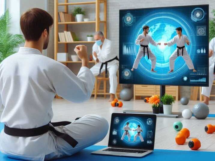 A student learning Online martial arts classes