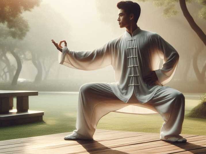 Sitan Tai Chi practitioner in a park