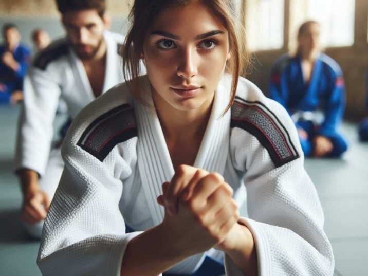 Brazilian Jiu-Jitsu students practicing focus and discipline.