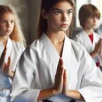 Kids Practicing Karate in a Dojo