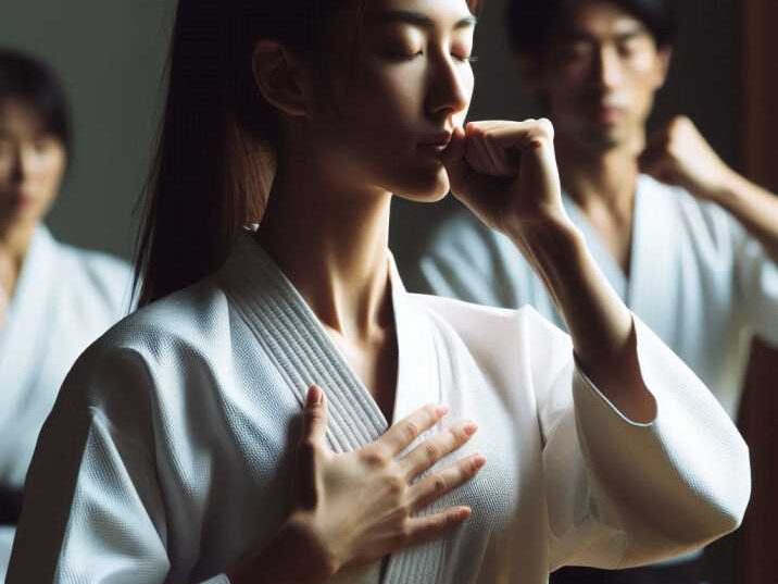 Martial artist demonstrating Ujjayi Breathing  breathing technique