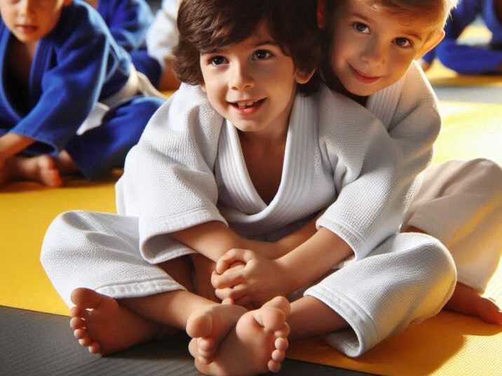 Children practicing Street Sports Brazilian Jiu-Jitsu on mats