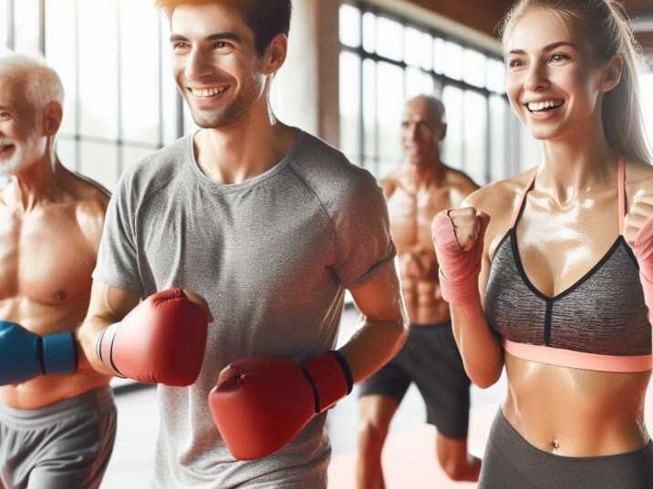 Group of people doing cardio to Calories Burn in Kickboxing