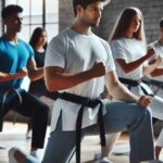 Group martial arts class