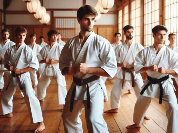 Students practising katas in a dojo best Karate styles