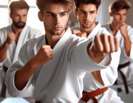 Karate students practicing Most Popular Martial Art