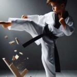 Meaning of Taekwondo is performing a high kick by a student