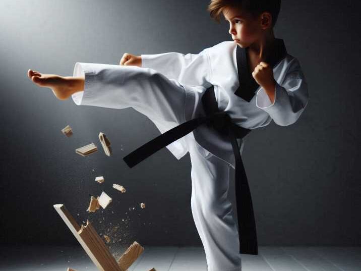 Meaning of Taekwondo is performing a high kick by a student