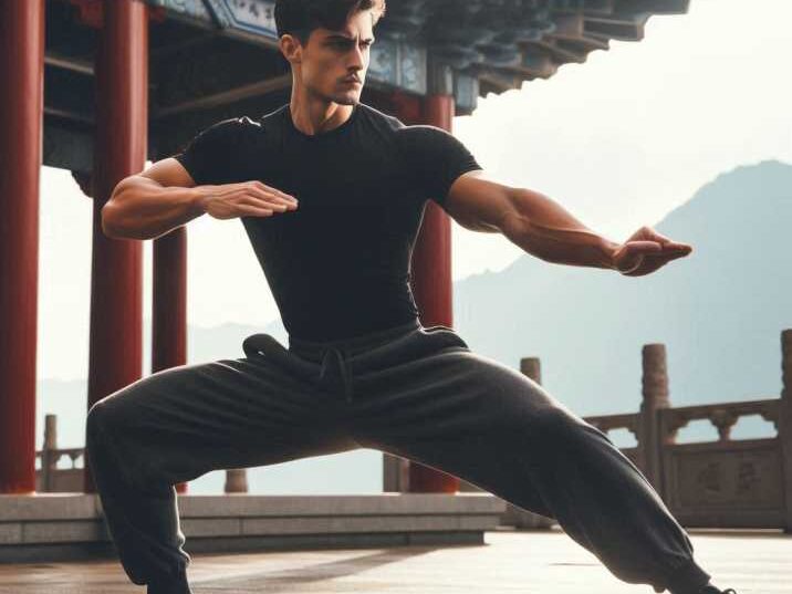 Wing Chun student practicing a strong, balanced stance.