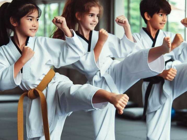 Kids practicing Taekwondo for Self-Defense