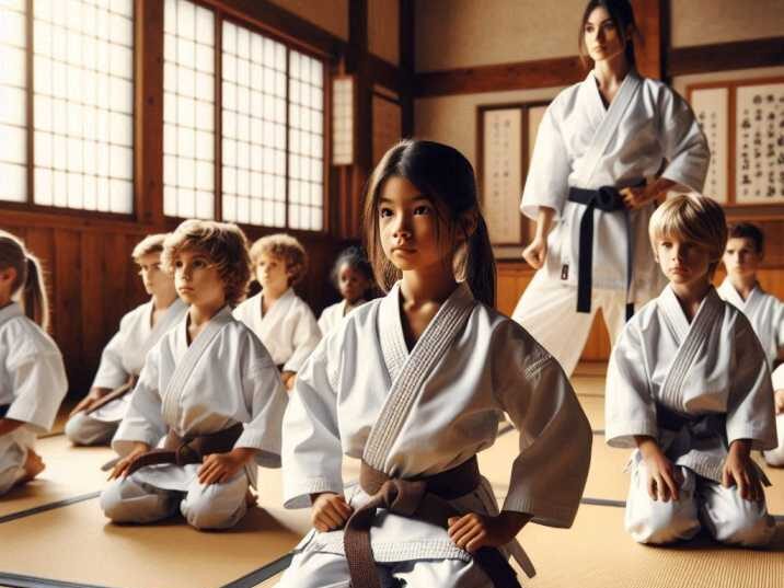 Children practising Karate as considered Best Martial Arts for Kids