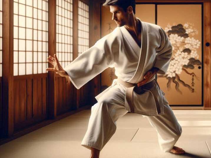 Aikido practitioner performing a throw