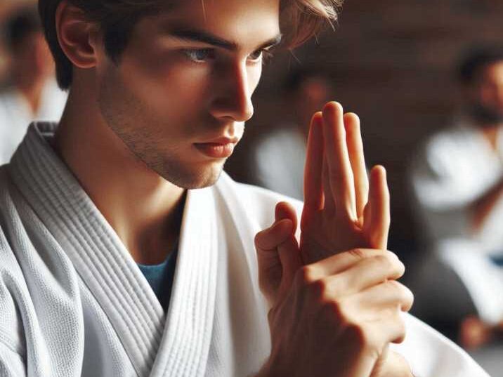 A young student trying to do Aikido Focuses on during training.