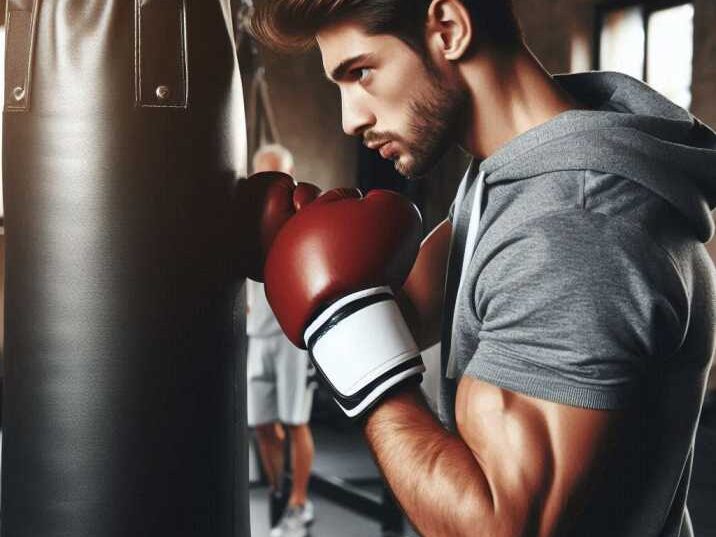 Beginner boxer practising boxing training for Self-Defense