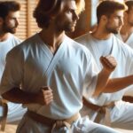 Students practicing in a group showing the Social Benefits of Martial Arts